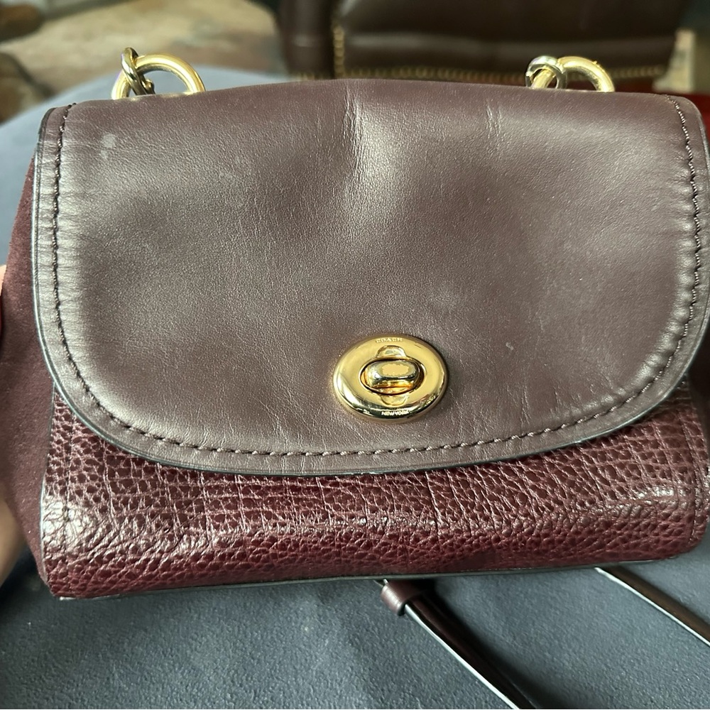 Elegant Burgundy Leather Crossbody Bag
